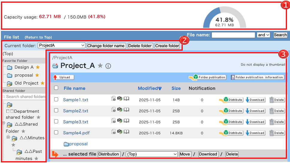 File list